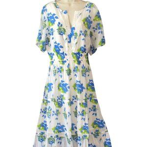 J. Gee Size 3X Maxi Dress Floral Beach Swim Summer Wedding Coastal